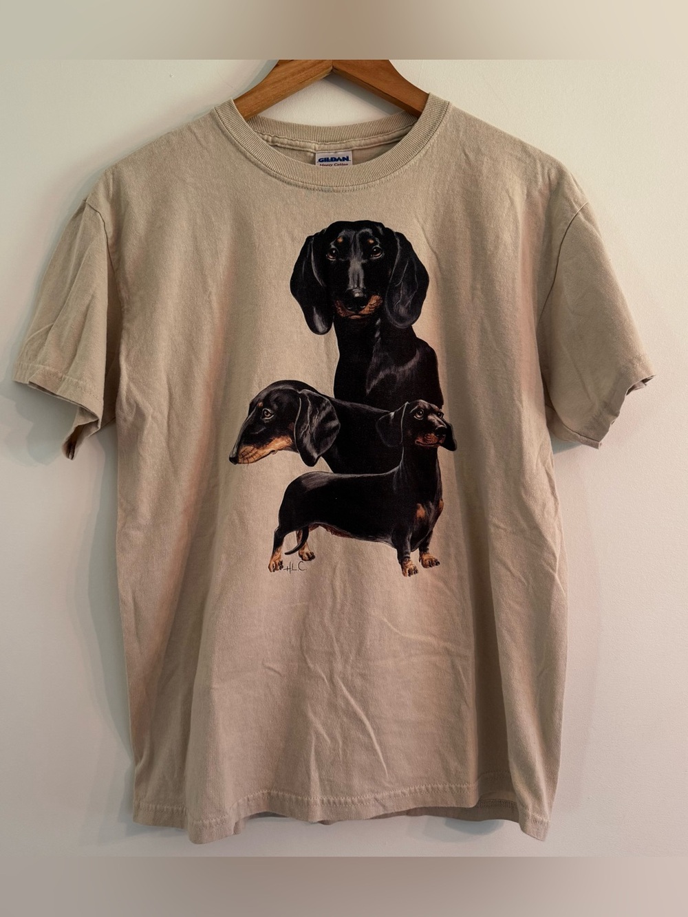 Vintage Dachshund Short Haired Weiner Dog T Shirt Size Medium Dog Mom